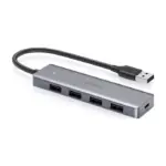 Ugreen USB HUB - 4x USB 3.2 Gen 1 with micro USB power port - gray-0