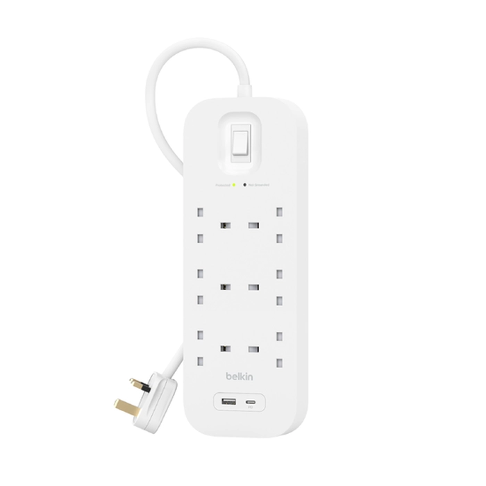 Belkin Connect Surge Protector With Usb-c And Usb-a Ports (6 Outlet With 1 Usb-c & 1 Usb-a)-0