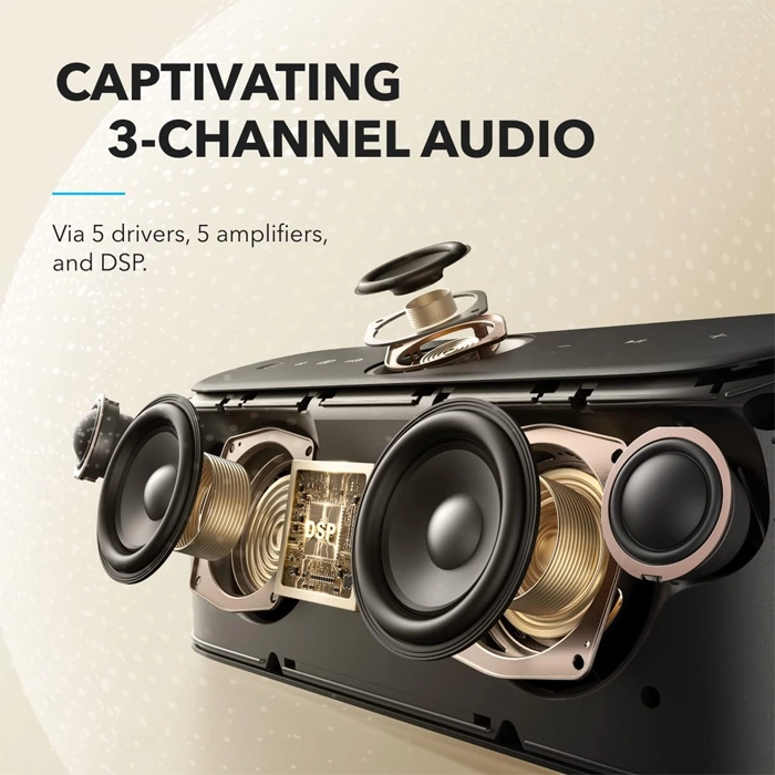 Anker Soundcore Motion X600 Portable Bluetooth Speaker With Wireless Hi-res Spatial Audio - Black-101831 Anker Soundcore Motion X600 Portable Bluetooth Speaker With Wireless Hi-res Spatial Audio - Black-101831