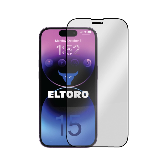 Eltoro Double Strong CF Screen Protector for iPhone 15 Plus - Clear/Black-0