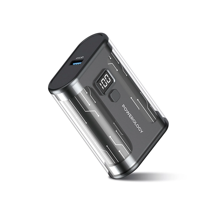 Powerology Crystalline Series Powerbank 10000mAh PD 35W - Transparent/Grey-thumbnail Powerology Crystalline Series Powerbank 10000mAh PD 35W - Transparent/Grey-thumbnail