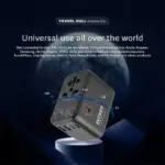 Eltoro 65W Travel Bull Adapter PD GaN Tech USB-A 2 Ports/USB-C 3 Ports - Black-100843