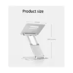 Adjustable Laptop Riser Aluminum 10-15.6inch Laptop Notebook Tablet Foldable Stand - Silver-104189