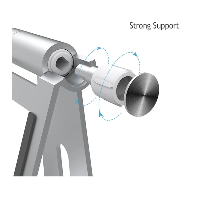 Adjustable Tablet Stand For Tablets & smartphones - Silver-104210 Adjustable Tablet Stand For Tablets & smartphones - Silver-104210