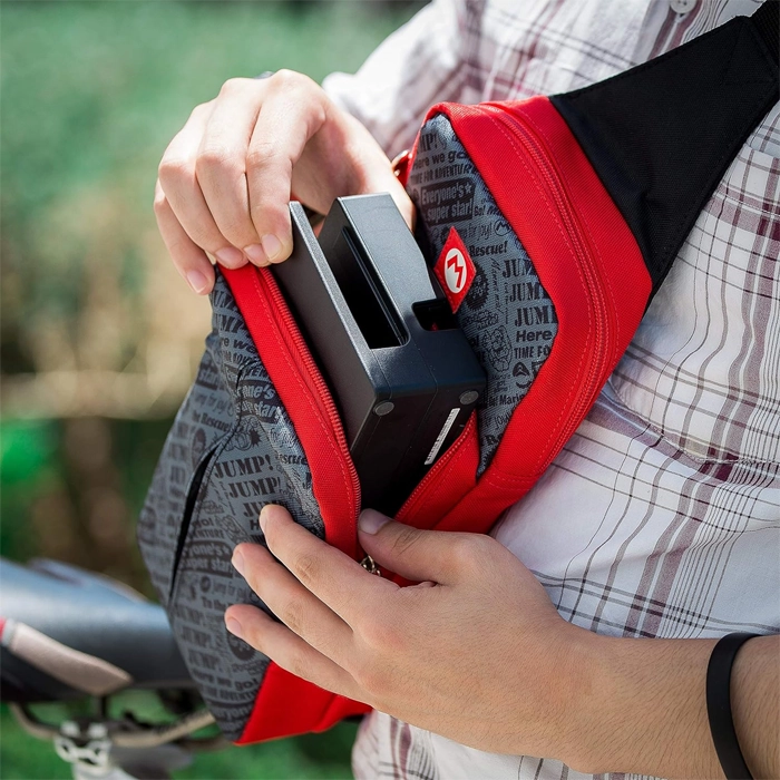 Nintendo Switch: Go Pack Travel Sling Bag - (Mario Edition)-103939 Nintendo Switch: Go Pack Travel Sling Bag - (Mario Edition)-103939
