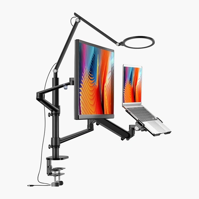 Monitor & Laptop Stand Arm With Lamp (Ol-3lt)-104449 Monitor & Laptop Stand Arm With Lamp (Ol-3lt)-104449