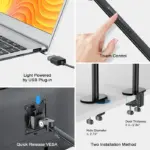 Monitor & Laptop Stand Arm With Lamp (Ol-3lt)-104451