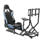 Lumi Racing Simulator Cockpit With Monitor Mount Lrs09-bs03 - Black/blue-0