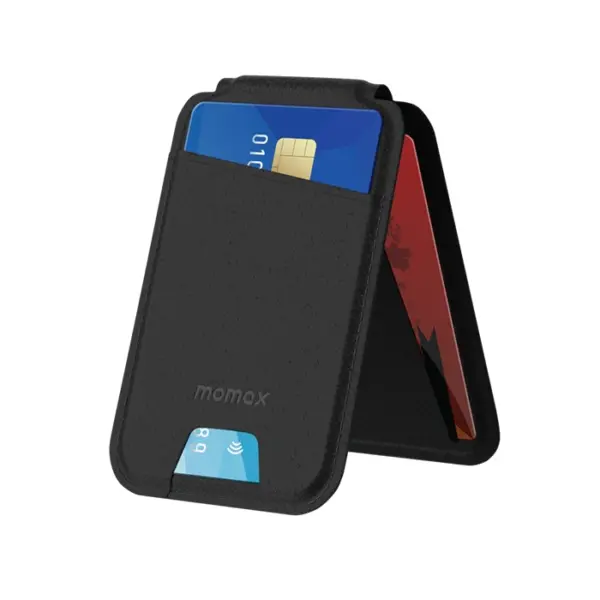 Momax 1-wallet Magnetic Card Holder With Stand - Black-0