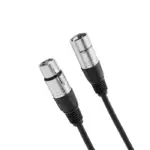 Amazon Basics 2-pack Xlr Microphone Cable Male To Female For Speaker Or Pa System, All Copper Conductors, 6mm Pvc Jacket, 15 Ft - Black-0