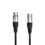 Amazon Basics 2-pack Xlr Microphone Cable Male To Female For Speaker Or Pa System, All Copper Conductors, 6mm Pvc Jacket, 15 Ft - Black-thumbnail