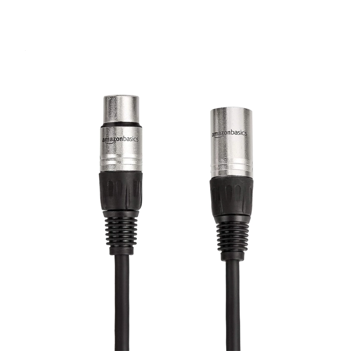 Amazon Basics 2-pack Xlr Microphone Cable Male To Female For Speaker Or Pa System, All Copper Conductors, 6mm Pvc Jacket, 15 Ft - Black-thumbnail Amazon Basics 2-pack Xlr Microphone Cable Male To Female For Speaker Or Pa System, All Copper Conductors, 6mm Pvc Jacket, 15 Ft - Black-thumbnail