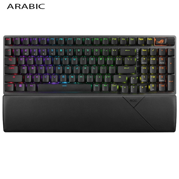 Asus Rog Strix Scope II 96% Wireless Rog Nx Snow Switch Mechanical Keyboard - Arabic-0