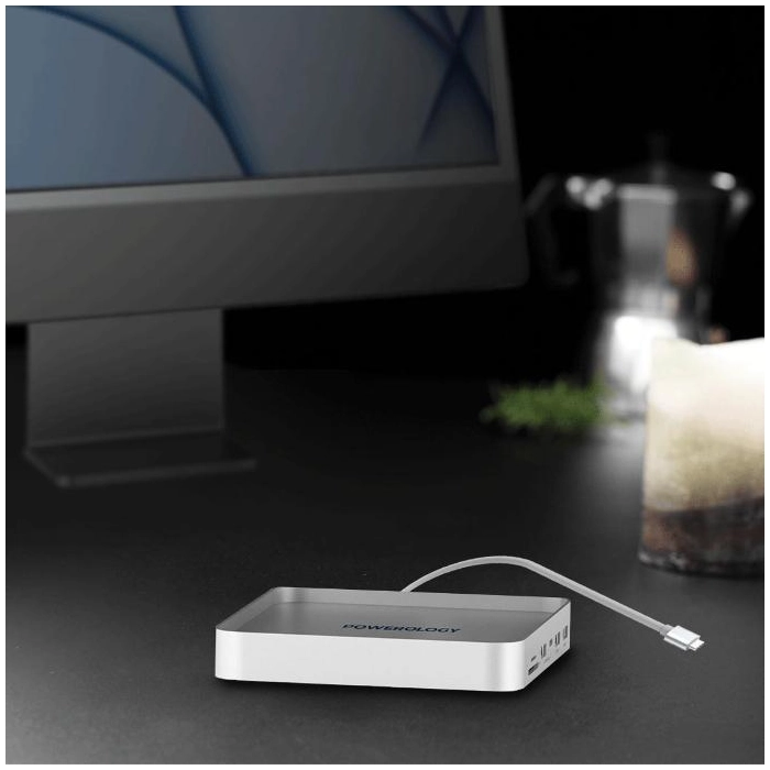 Powerology Imac 24 Inch Usb-c Dock With Ssd Enclosure 10gbps - Gray-105093 Powerology Imac 24 Inch Usb-c Dock With Ssd Enclosure 10gbps - Gray-105093