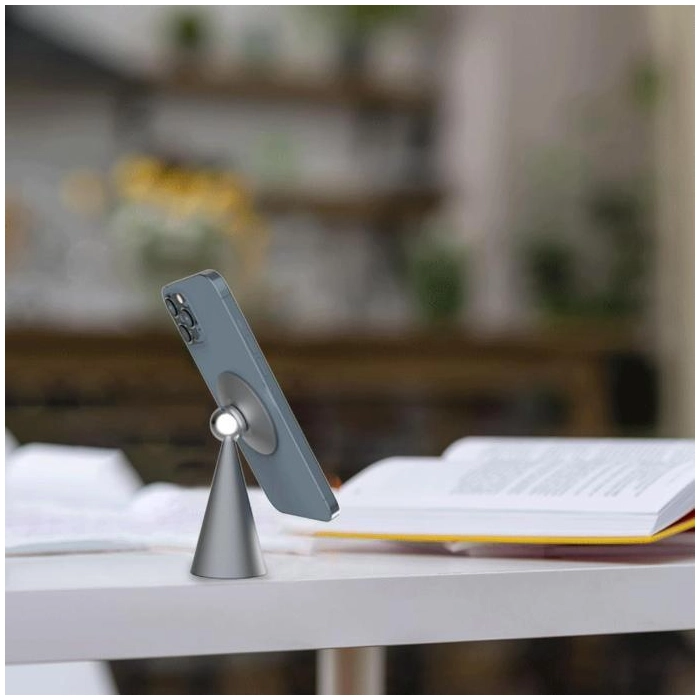 Powerology Desktop Conical Magsafe Phone Holder With 17*n5 Magnets - Dark Grey-105105 Powerology Desktop Conical Magsafe Phone Holder With 17*n5 Magnets - Dark Grey-105105