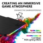 Gamvity Z-shaped (140x60x73)cm Gaming E-sports Desk With Led Rgb Light - Black Zp3-1400-107032