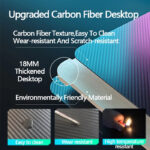 Gamvity Z-shaped (140x60x73)cm Gaming E-sports Desk With Led Rgb Light - Black Zp3-1400-107033