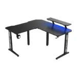 Gamvity Gaming Corner Modern L Shaped Computer Desk (140/130x60x73)cm - Black Tr-l-0