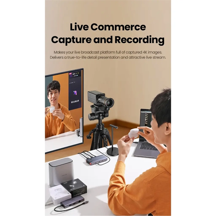 Ugreen Video Capture Card 4k Hdmi To Usb/usb C Hdmi Video Grabber Box For Pc Computer Camera Monitor Live Stream Record-106154 Ugreen Video Capture Card 4k Hdmi To Usb/usb C Hdmi Video Grabber Box For Pc Computer Camera Monitor Live Stream Record-106154