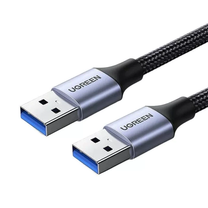 Ugreen Usb-a Male To Usb-a Male Usb 3.0 Alu Case Braided Cable 2m-0
