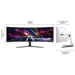 Samsung 57 Inch Odyssey Neo G9 G95nc Dual Uhd Curved Gaming Monitor 240hz Refresh Rate 1ms(Gtg) Response Time - White-106331