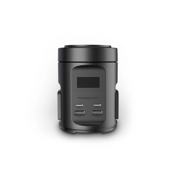 Powerology Magsafe Power Hub Pd 65w 2x Universal Sockets 2200w - Black-0 Powerology Magsafe Power Hub Pd 65w 2x Universal Sockets 2200w - Black-0