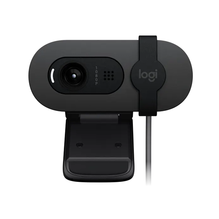 Logitech Brio 100 Full Hd 1080p Webcam With Integrated Privacy Shutter - Graphite-thumbnail Logitech Brio 100 Full Hd 1080p Webcam With Integrated Privacy Shutter - Graphite-thumbnail