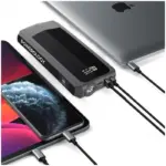 Powerology Emergency 12v Jump Starter With 16000 Mah Powerbank 18w Pd Qc3.0 - Black-107293