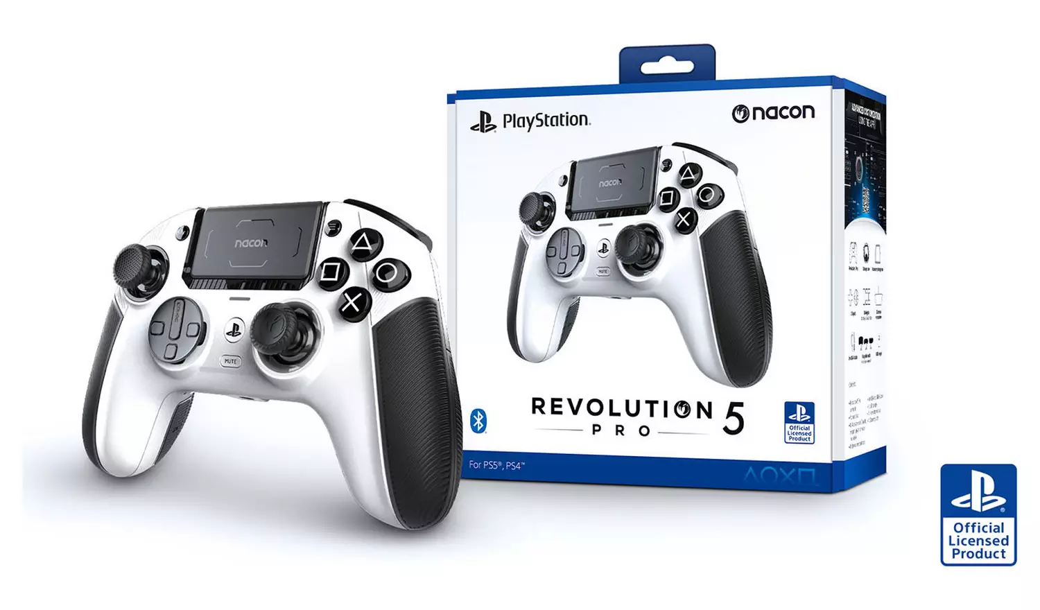Nacon Revolution 5 Pro Wireless Controller Ps4/ps5 – White-107636 Nacon Revolution 5 Pro Wireless Controller Ps4/ps5 – White-107636
