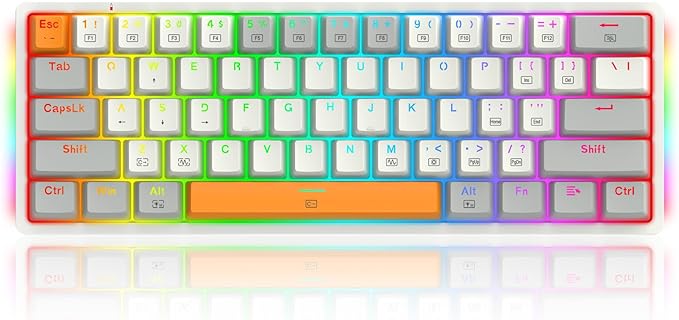 Redragon Akali Wired 60% Rgb Mechanical Gaming Keyboard with Red switch (English)-0