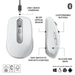 Logitech Mx Anywhere 3s Mouse - Pale Grey-107688
