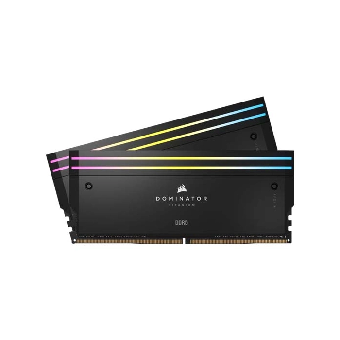 Corsair Dominator Titanium Rgb Ddr5 - 64gb (2x32gb) 6400mt/s Cl32 Memory Kit - Black-0