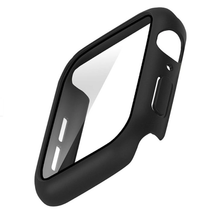 Viva Madrid Fino Slim Screen Case With Glass Sheild For Apple Watch 45mm - Black-108576 Viva Madrid Fino Slim Screen Case With Glass Sheild For Apple Watch 45mm - Black-108576