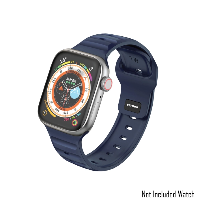 Eltoro Sport Rubber Band For Apple Watch 44/45/49mm - Navy Blue-0