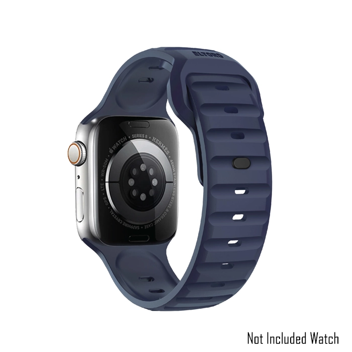 Eltoro Sport Rubber Band For Apple Watch 44/45/49mm - Navy Blue-108946 Eltoro Sport Rubber Band For Apple Watch 44/45/49mm - Navy Blue-108946