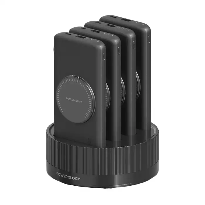 Powerology 4 In 1 Powerbank Terminal 10000 Mah, Built-in Cable - Magsafe - Black-0 Powerology 4 In 1 Powerbank Terminal 10000 Mah, Built-in Cable - Magsafe - Black-0