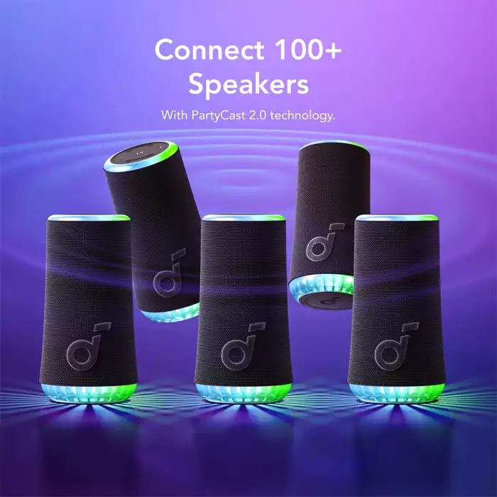 Anker Soundcore Glow Waterproof Party Speaker with 360° Sound-110098 Anker Soundcore Glow Waterproof Party Speaker with 360° Sound-110098