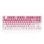 Redragon Cass Wired Mechanical Gaming Keyboard Dust-proof Brown - White (English)-0