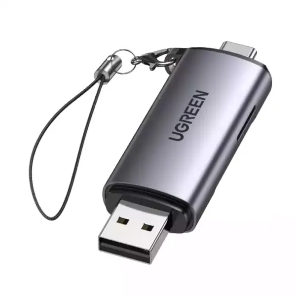 Ugreen Usb-c +usb-a To Tf/sd 3.0 Card Reader – Gray-0