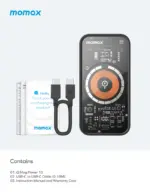 Momax Q.mag Power 13 10000mah Magnetic Wireless Charging Power Bank - Black-111042