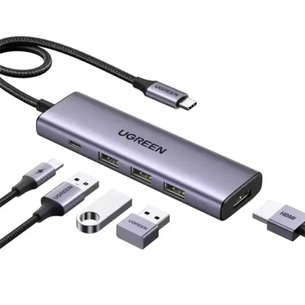 Ugreen 5-in-1 Usb-c Hub (100w Pd, 4k@30hz Hdmi)-0