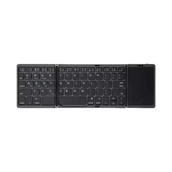 Foldable Bluetooth Keyboard With Touchpad - Portable And Rechargeable Multi-device Keyboard For Travel And Work-0