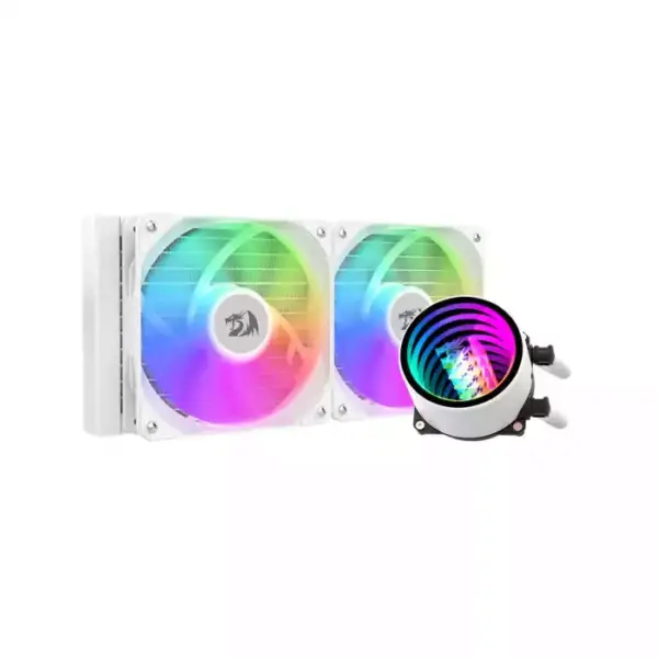 Redragon Ccw-3011 Argb Liquid Cpu Cooler, 240mm Radiator, 2x 120mm Fans With Pwm Control - White-0