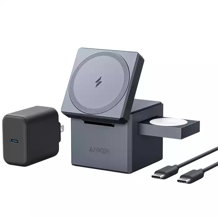 Anker 3-in-1 Cube With Magsafe - Gray-112855 Anker 3-in-1 Cube With Magsafe - Gray-112855