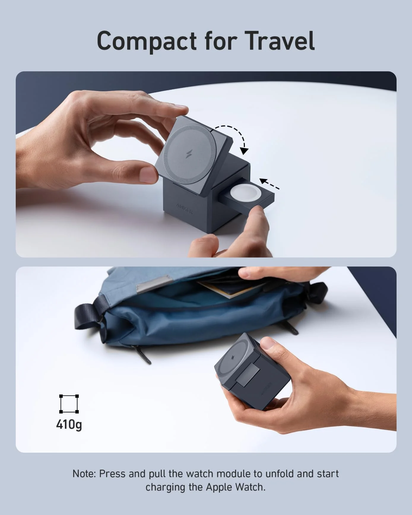 Anker 3-in-1 Cube With Magsafe - Gray-112858 Anker 3-in-1 Cube With Magsafe - Gray-112858