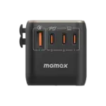 Momax 1-World 120W GaN Universal Travel Charger - Natural Titanium Chroma-113425