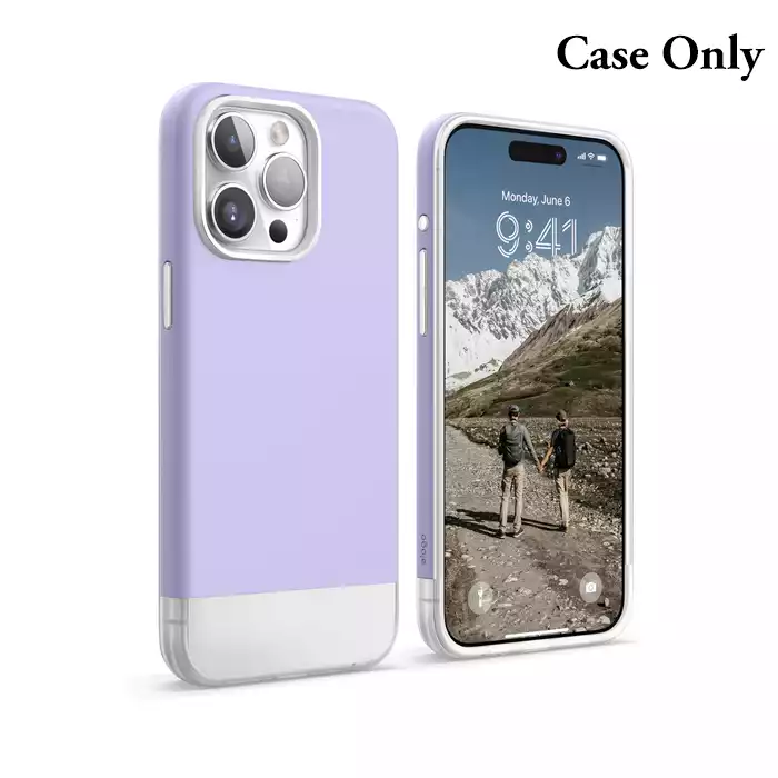 Elago MagSafe Glide Case for iPhone 15 Pro Max - Top: Purple/Bottom: Clear-0