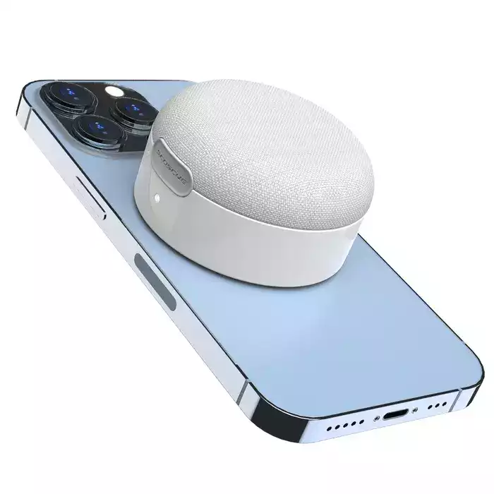 Scosche Boomcan Ms Compact Magsafe Compatible Magnetic Wireless Speaker - White-113712 Scosche Boomcan Ms Compact Magsafe Compatible Magnetic Wireless Speaker - White-113712