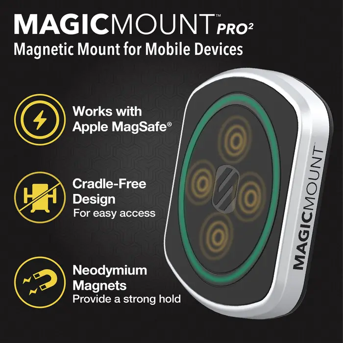 Scosche Magicmount Pro2 Window/dash Window/dash Magsafe Compatible Magnetic Phone Mount-113778 Scosche Magicmount Pro2 Window/dash Window/dash Magsafe Compatible Magnetic Phone Mount-113778