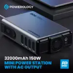 Powerology 32000mah 150w Mini Power Station With Ac Output-113975